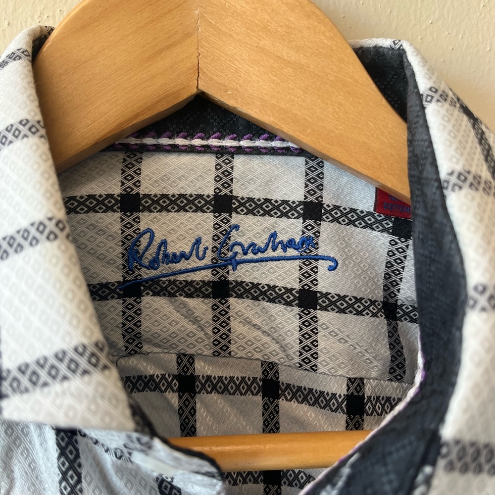 Robert Graham Graph Check Pattern Button Down Dre… - image 2